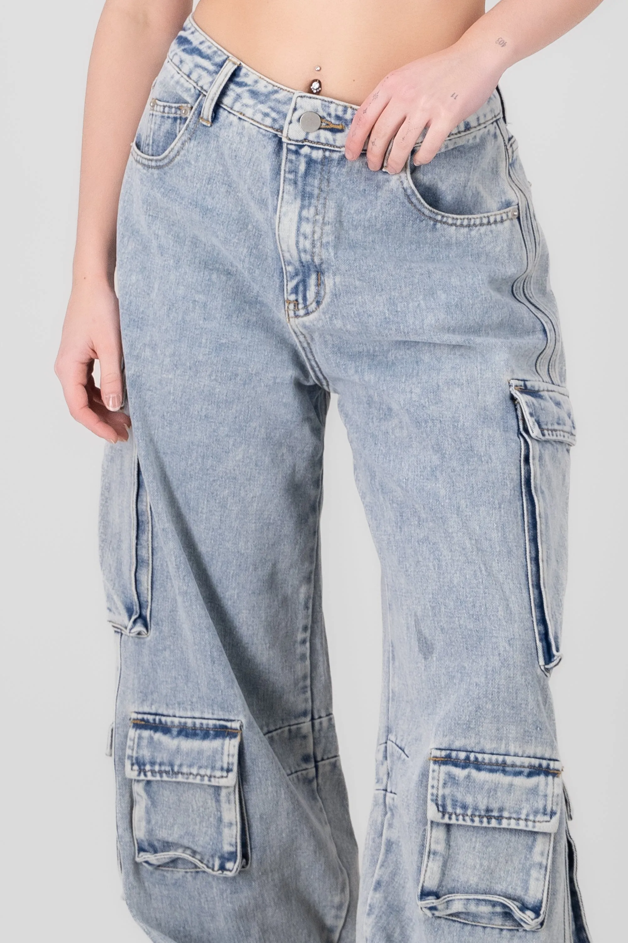 Cargo jeans wide leg