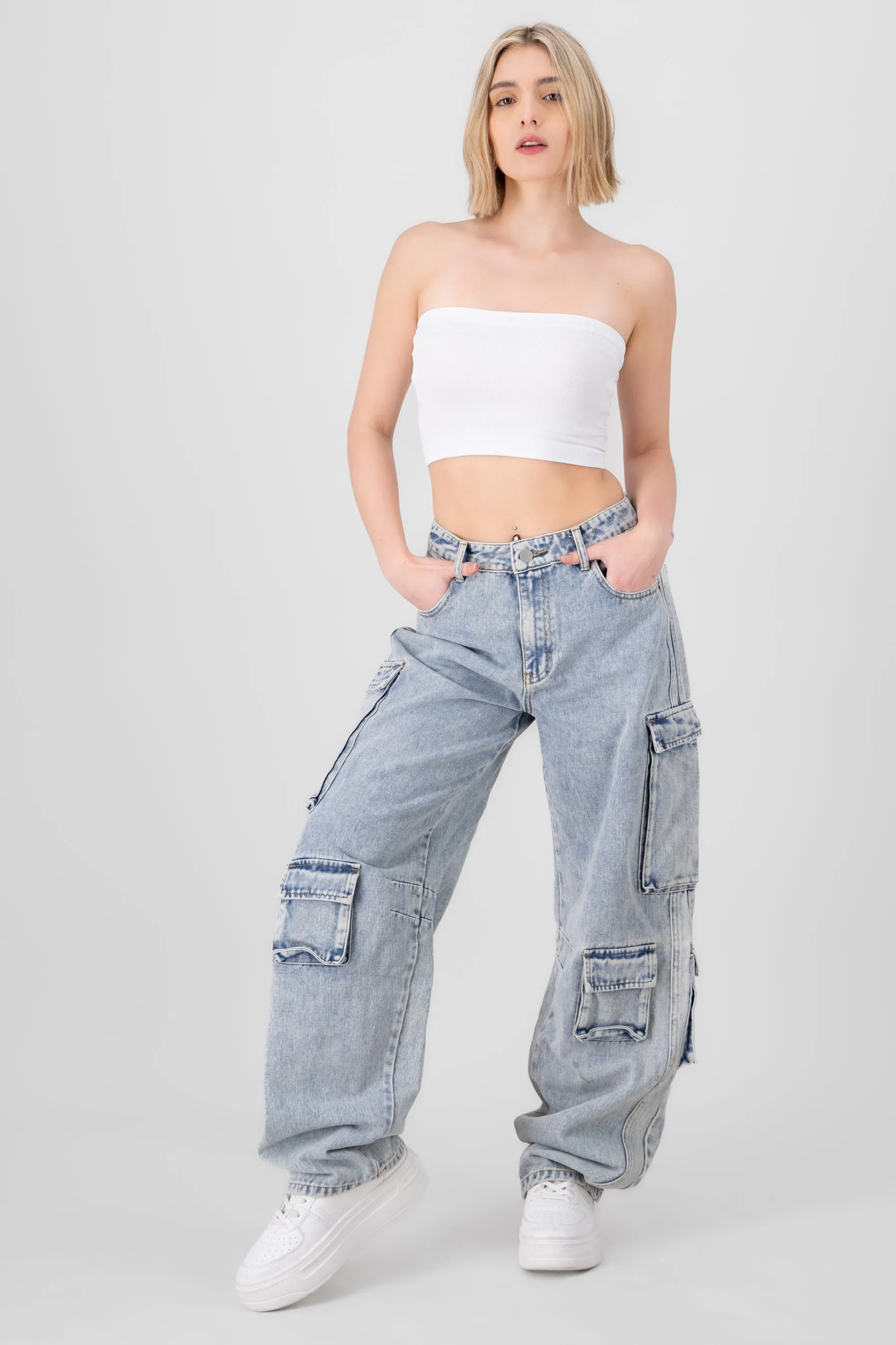 Cargo jeans wide leg