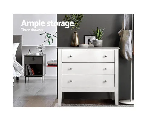 Chest of Drawers Storage Cabinet Bedside Table Dresser Tallboy White