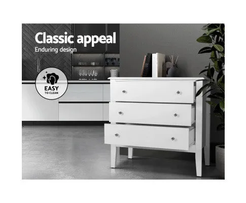 Chest of Drawers Storage Cabinet Bedside Table Dresser Tallboy White