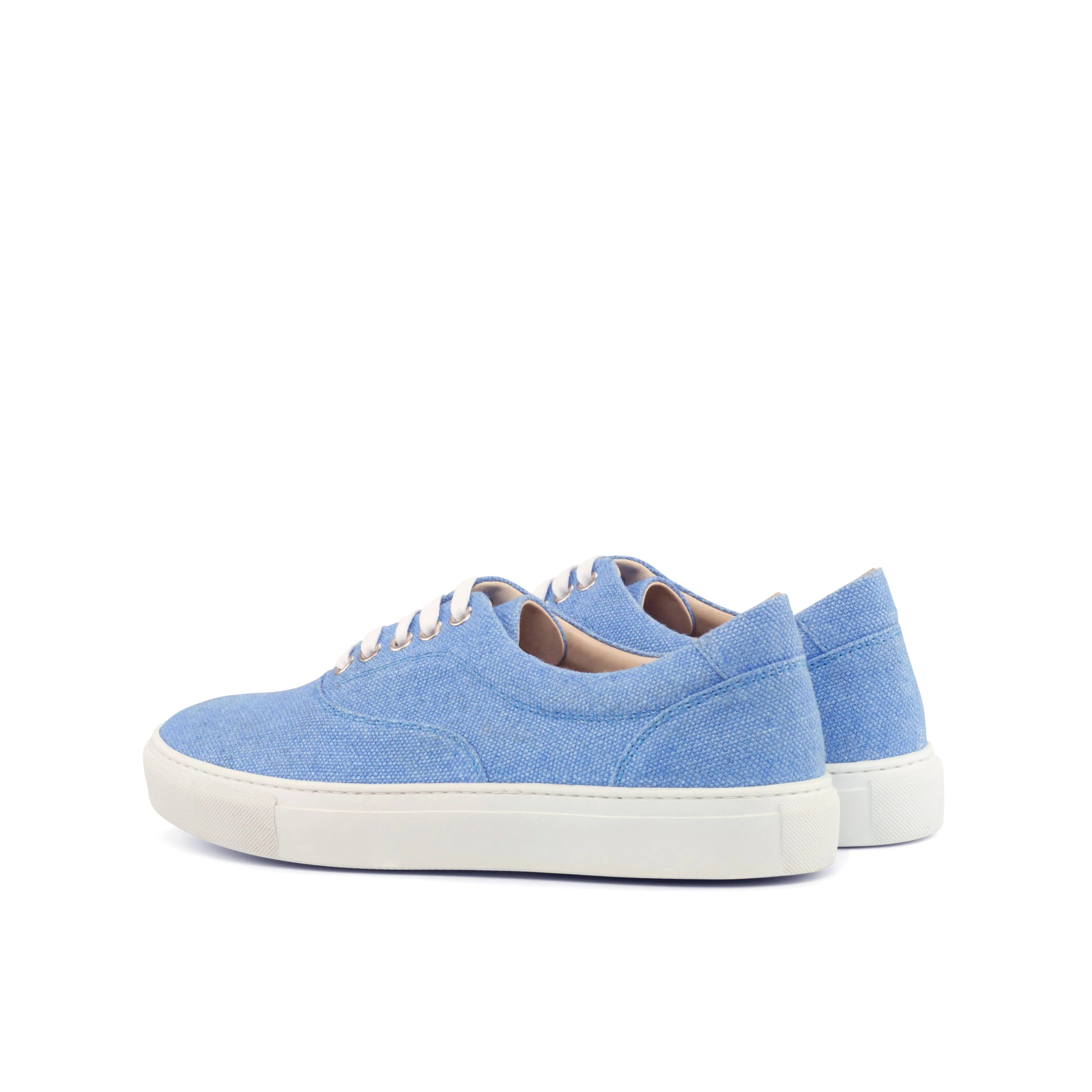 DapperFam Riccardo in Blue Men's Linen Top Sider