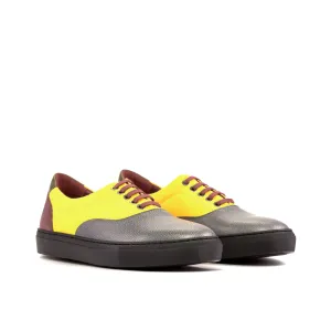 DapperFam Riccardo in Mustard Men's Linen Top Sider