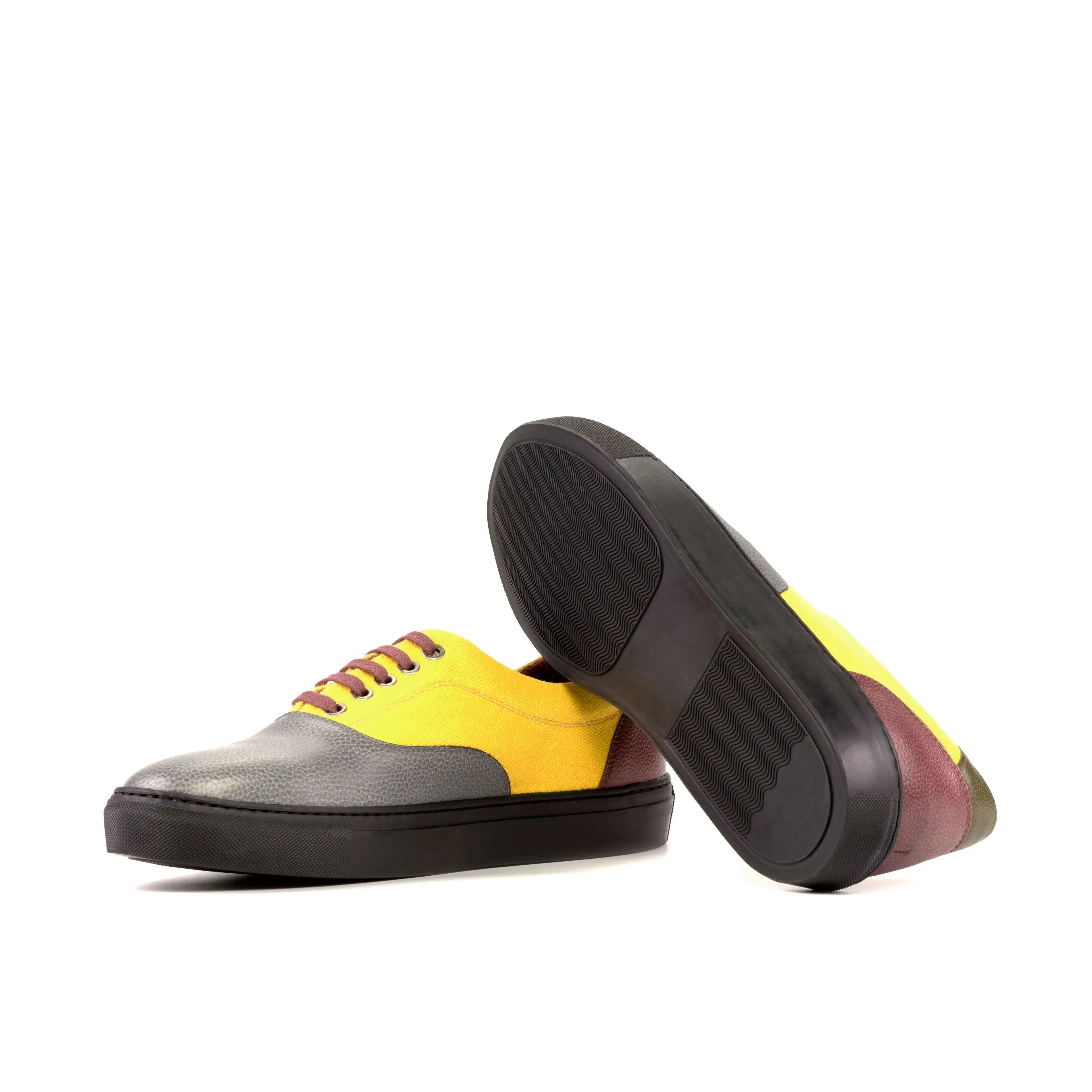 DapperFam Riccardo in Mustard Men's Linen Top Sider