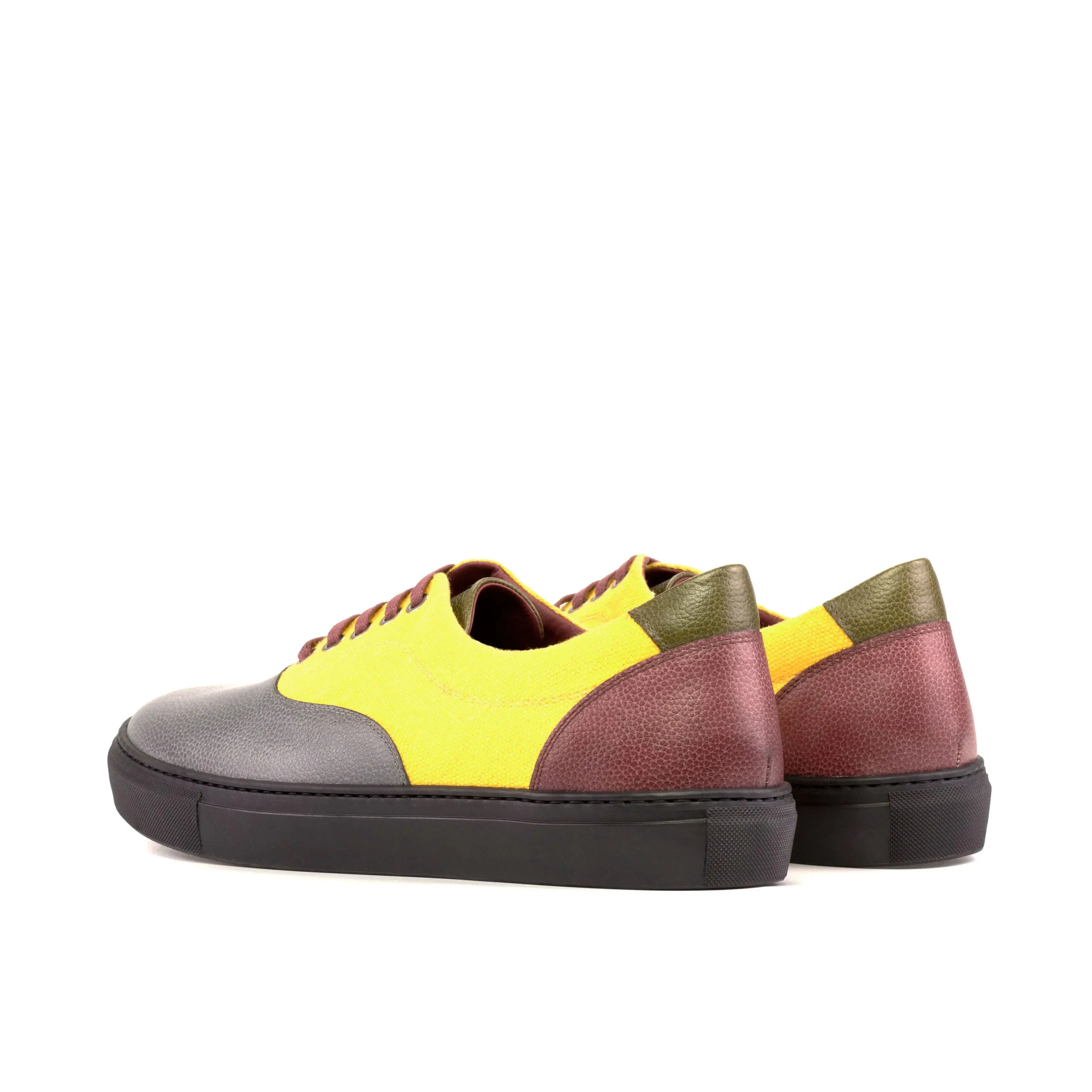 DapperFam Riccardo in Mustard Men's Linen Top Sider