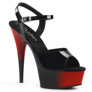 DELIGHT-609BR  Black Patent/Red-Black