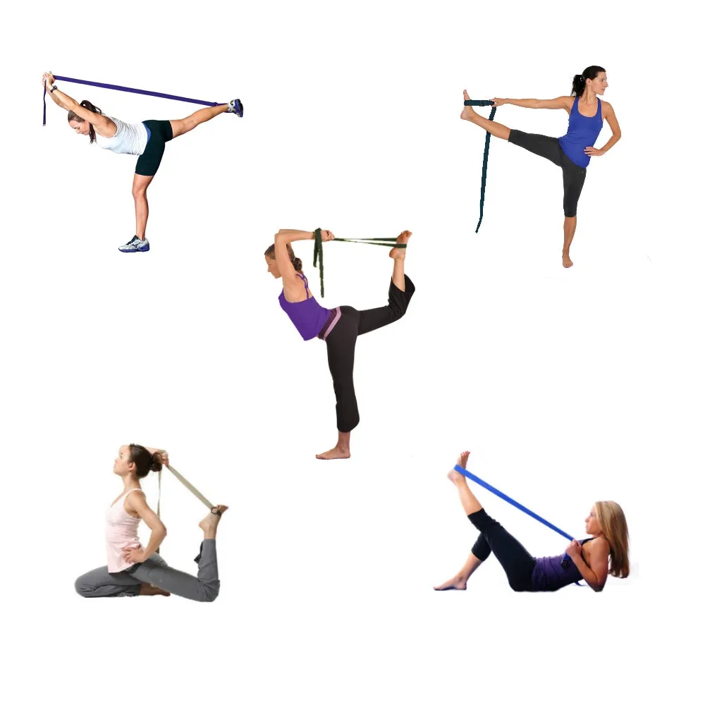 dimok Resistance Trainer Yoga Strap Massage Balls Exercise Bands - Yoga Set Combo Workout Bundle