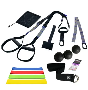 dimok Resistance Trainer Yoga Strap Massage Balls Exercise Bands - Yoga Set Combo Workout Bundle