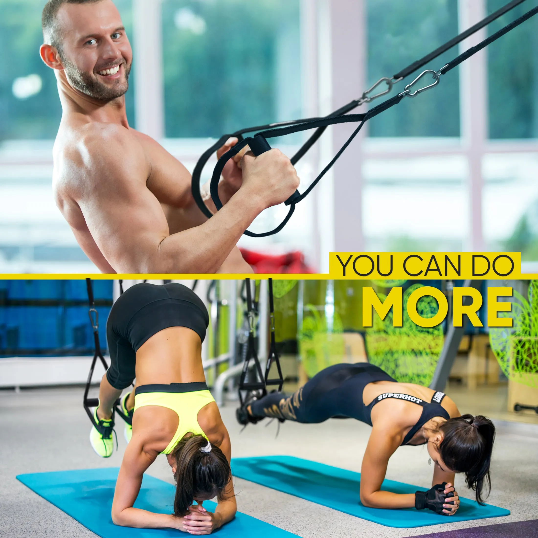 dimok Resistance Trainer Yoga Strap Massage Balls Exercise Bands - Yoga Set Combo Workout Bundle