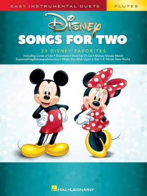 DISNEY SONGS FOR TWO FLUTES Easy Instrumental Duets