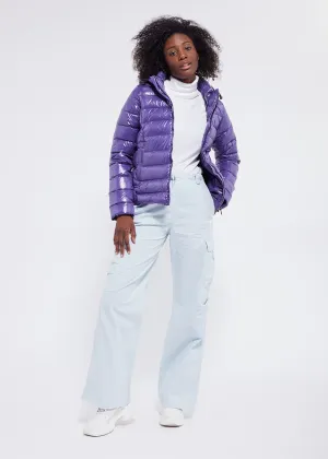 Doudoune brillante femme Pyrenex Spoutnic Mulberry