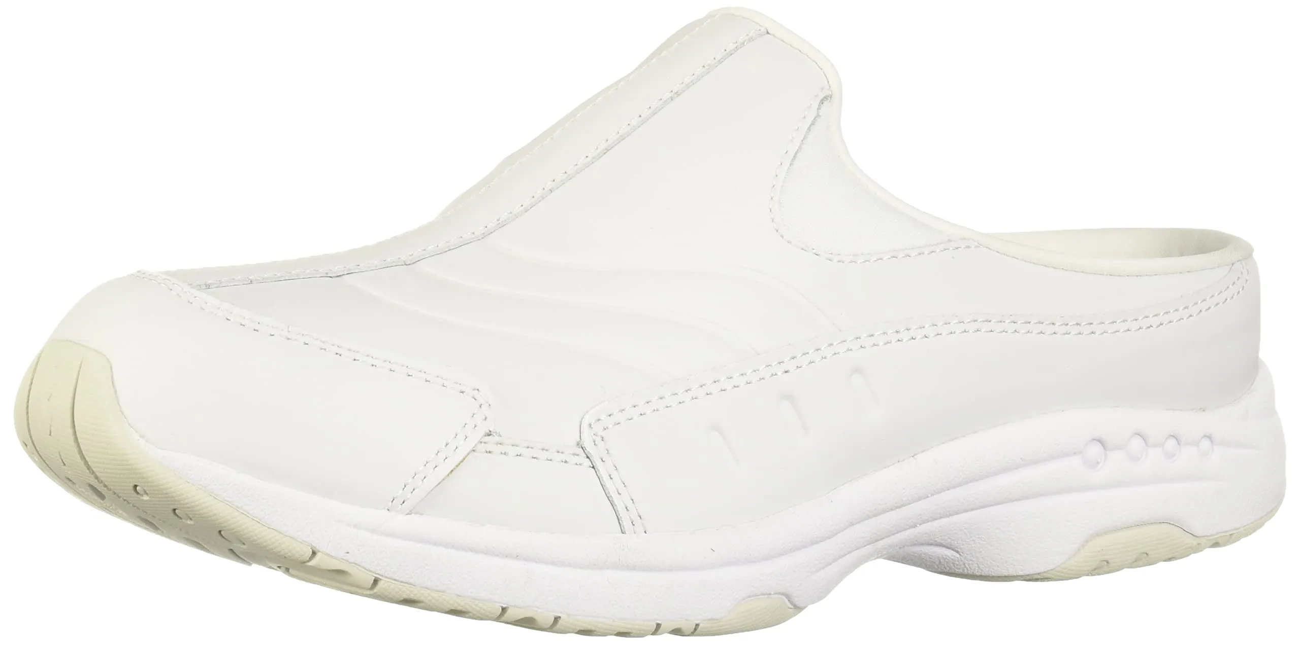 Easy Spirit Women's Tourguide Mule, White Leather, 7.5 Medium