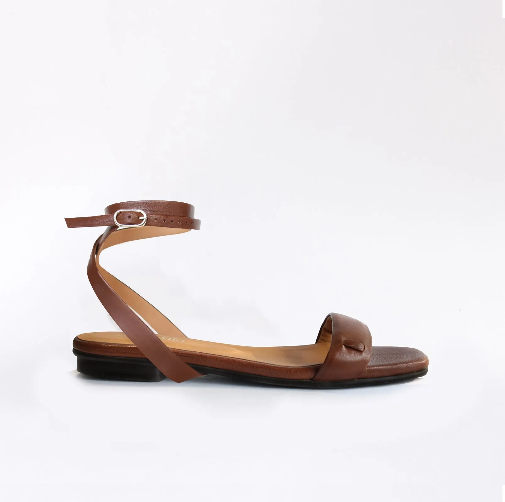 Espresso Flat Swap Sandal Petit Garden Red
