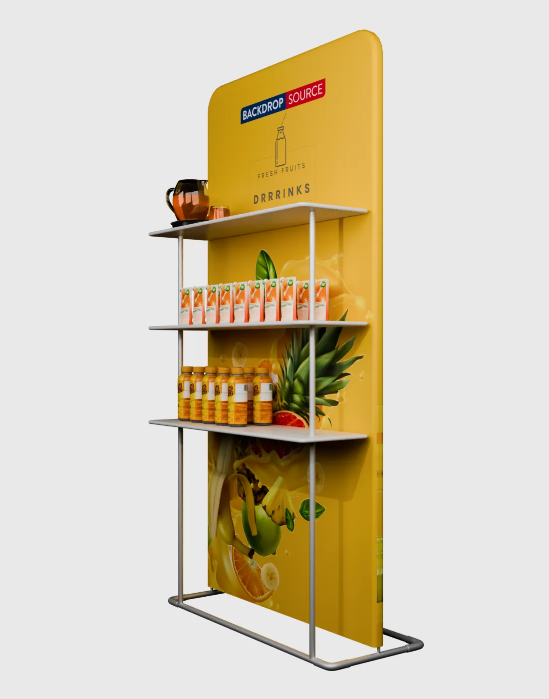 EZ Display Banner Stand with Shelves
