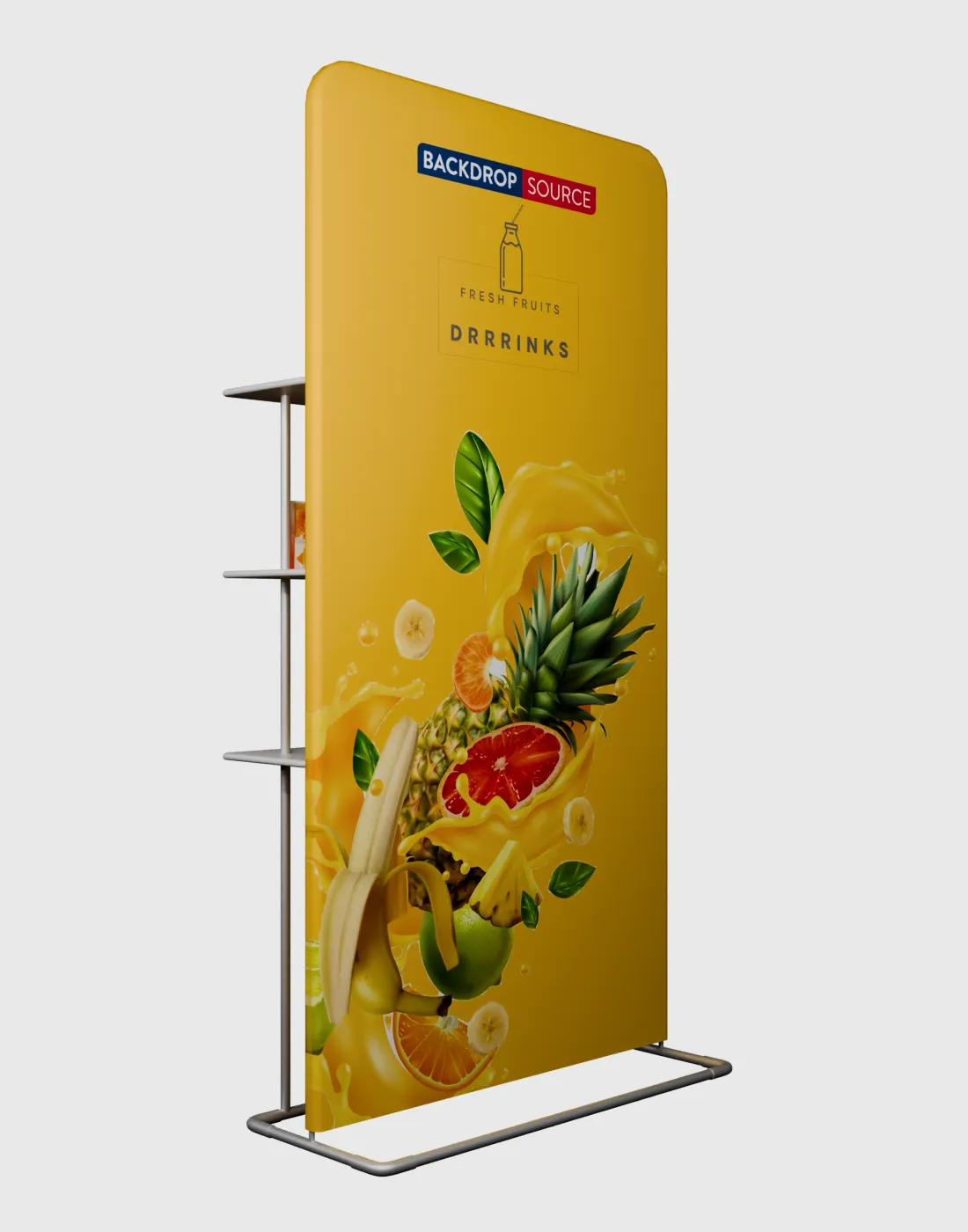 EZ Display Banner Stand with Shelves