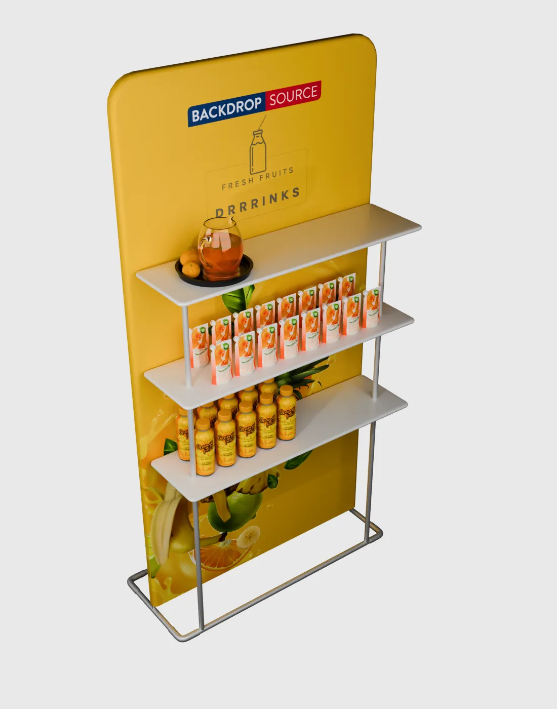 EZ Display Banner Stand with Shelves