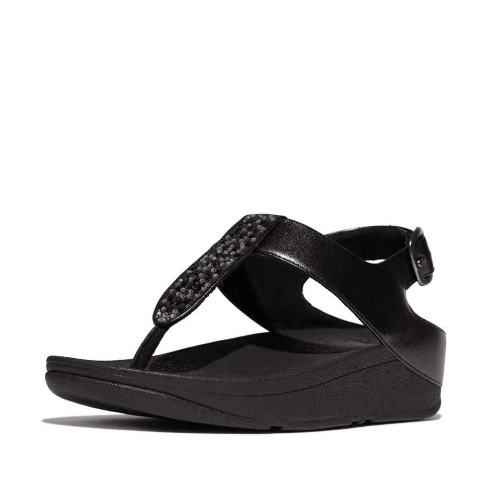 FitFlop Fino Crystal Mix T-Strap Sandals