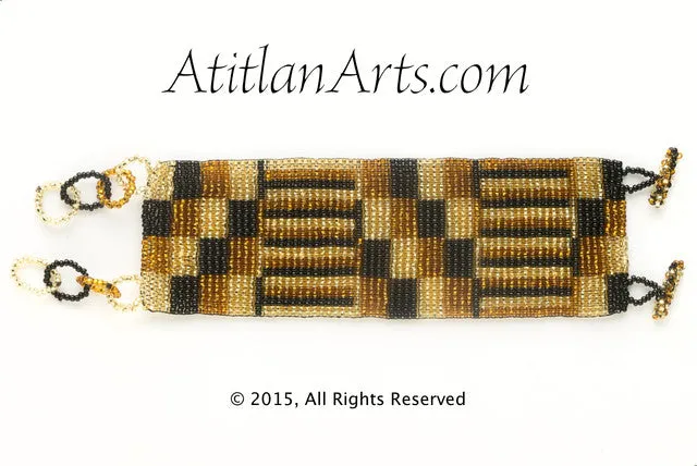 Flat Bracelet Gold, Canela & Black wide
