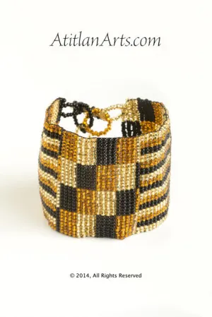 Flat Bracelet Gold, Canela & Black wide