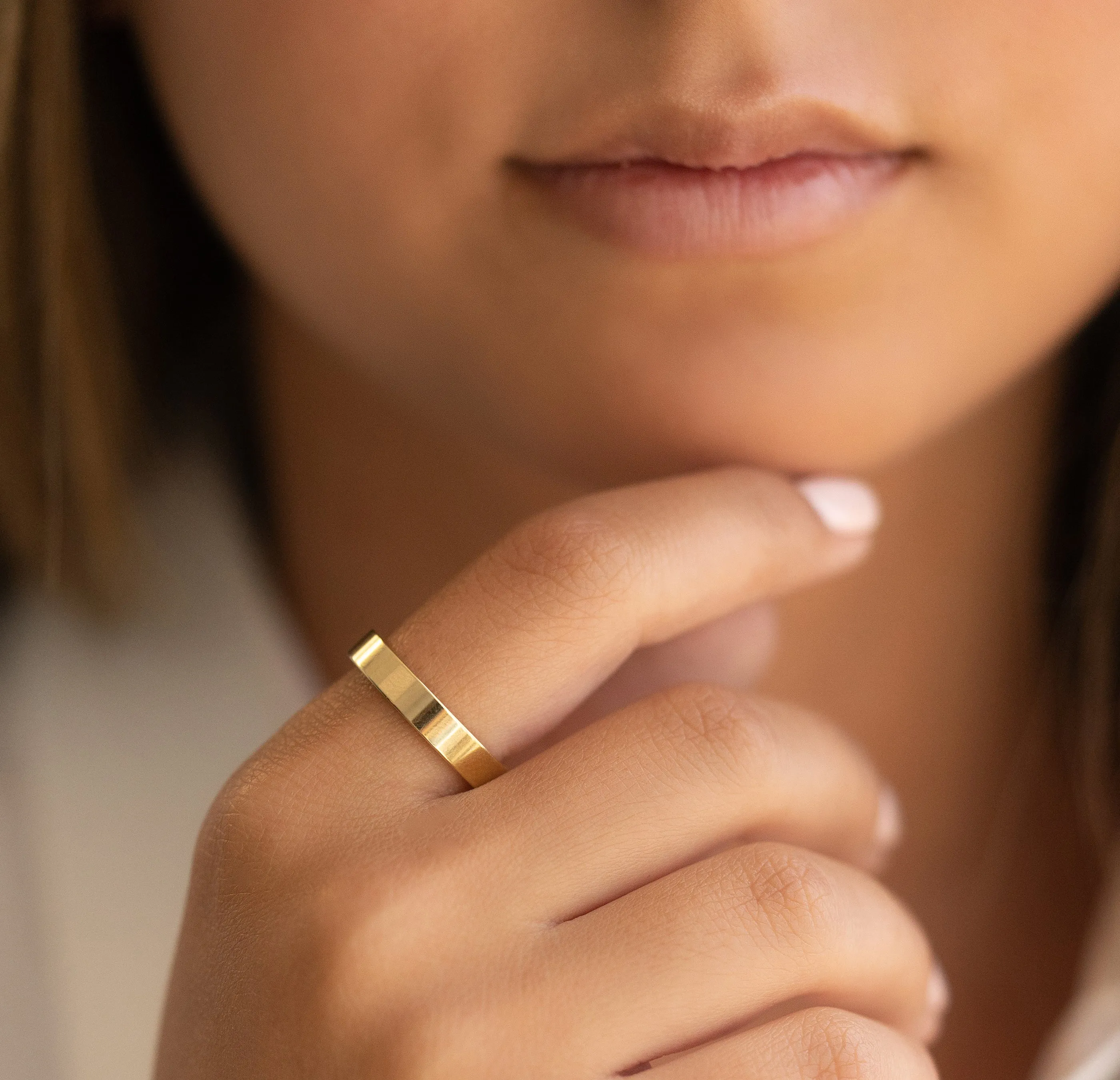 Flat Gold Band