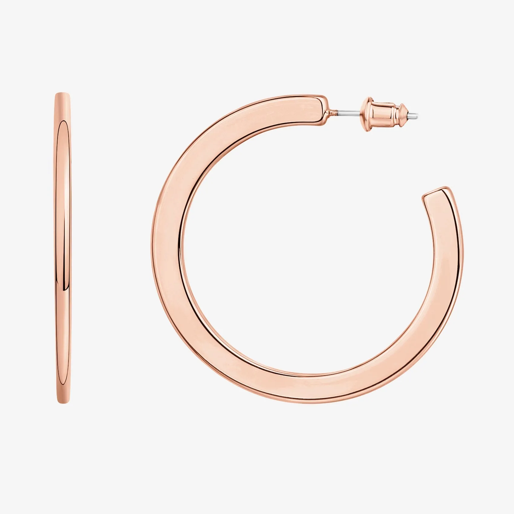 Flat Gold Hoops
