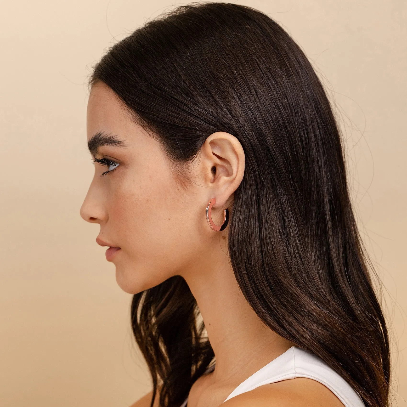 Flat Gold Hoops