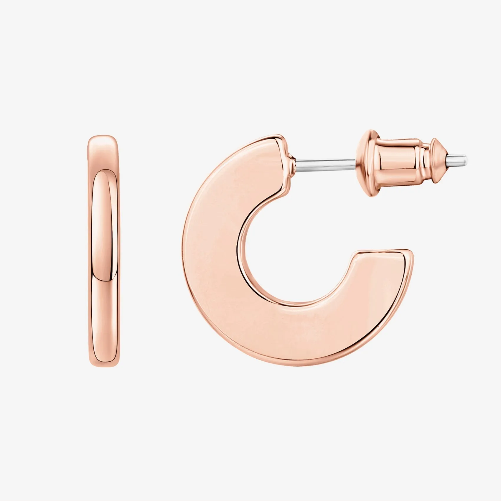 Flat Gold Hoops
