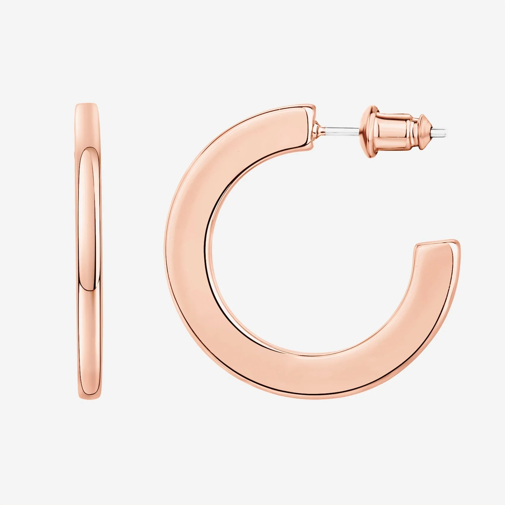 Flat Gold Hoops