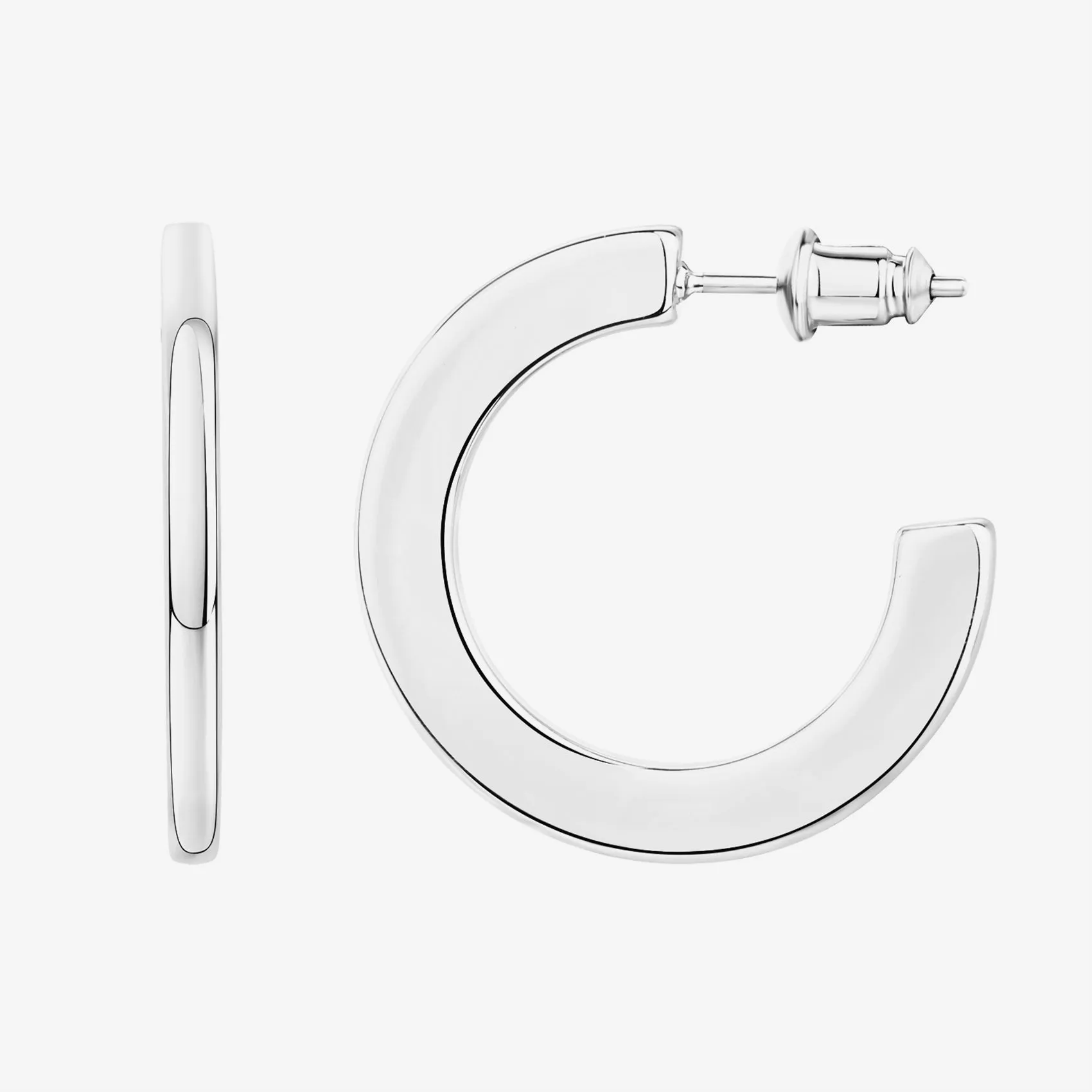 Flat Gold Hoops