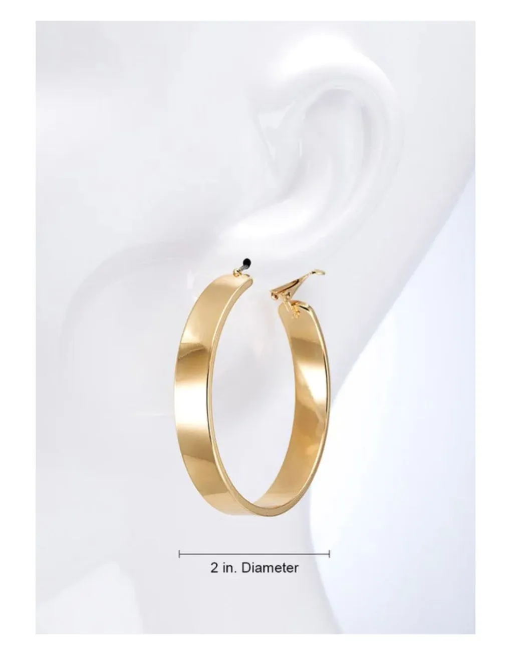 Flat Hoops Gold
