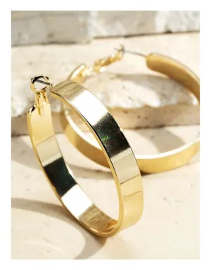 Flat Hoops Gold