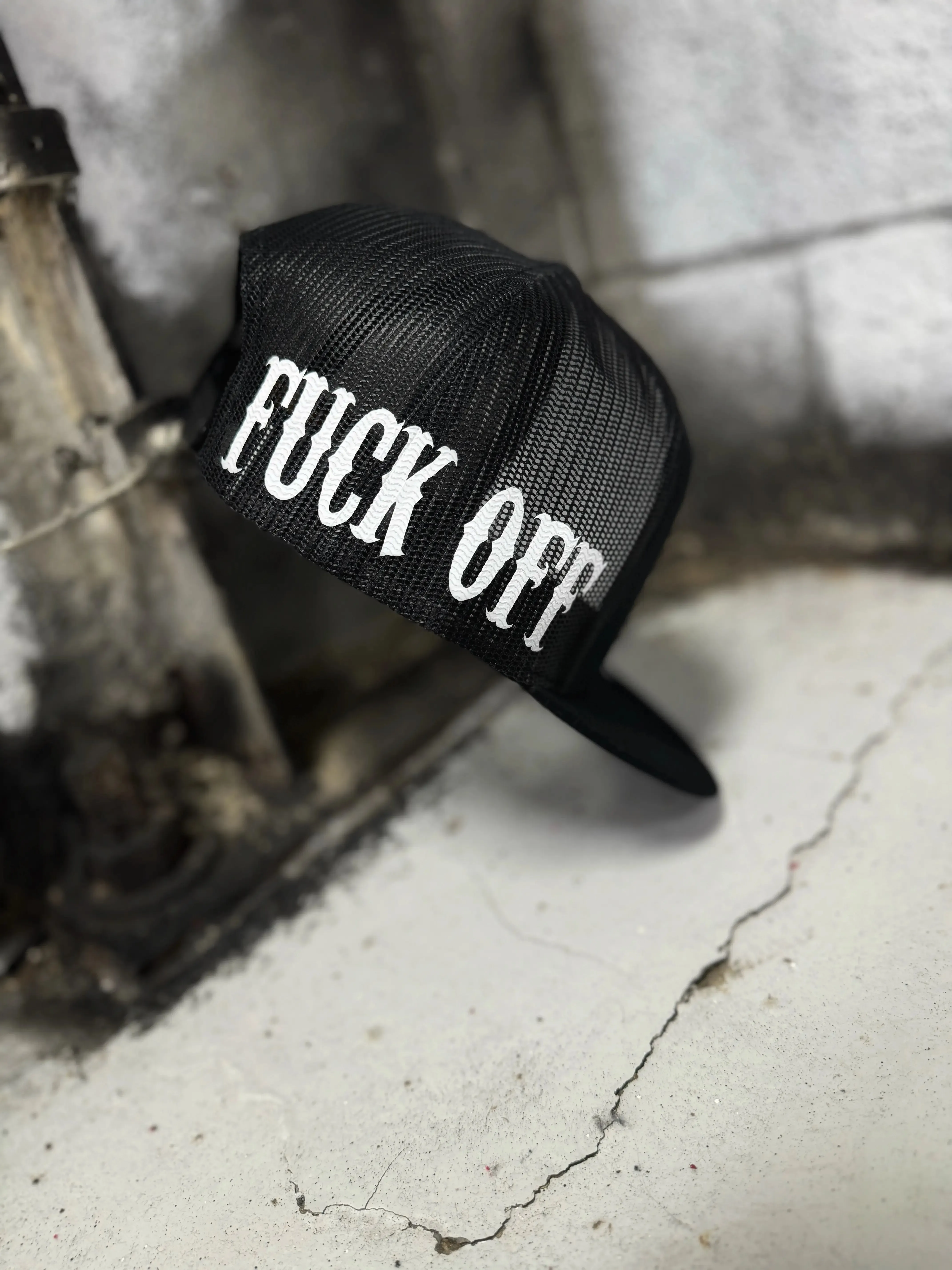 FUCK OFF SIDE STYLE BLACK HAT
