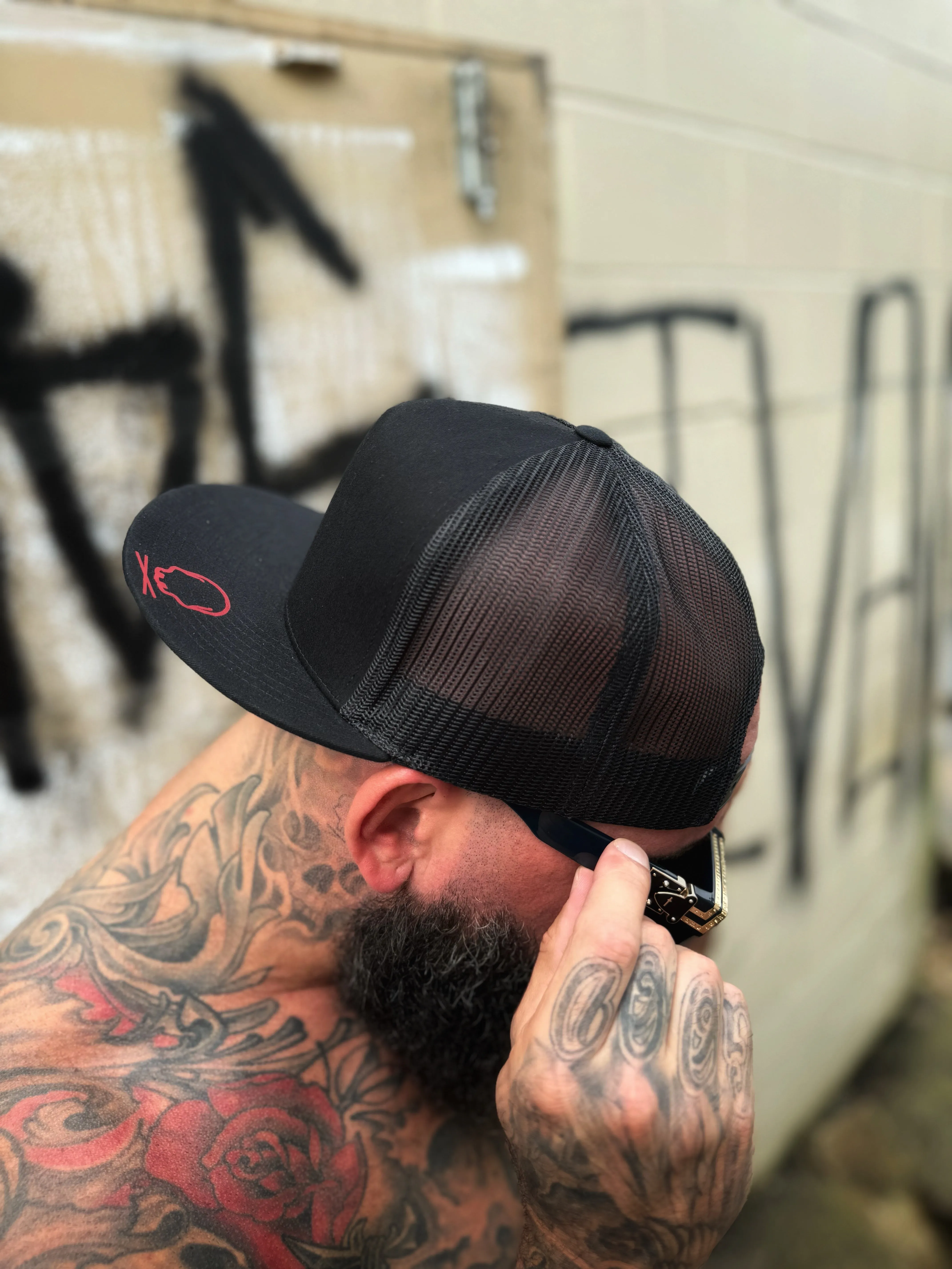 FUCK THE ORDINARY SIDE STYLE BLACK HAT