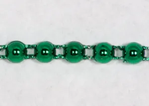 Green Fused Pearl String Half Beads 6mm 36 Yards