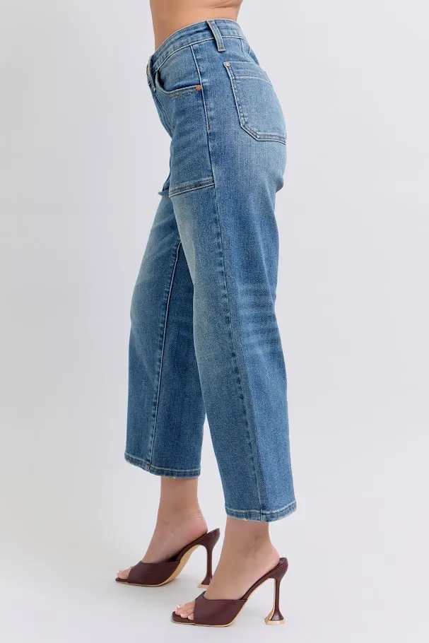 HW Utility Pocket Crop Jean - Medium Wash