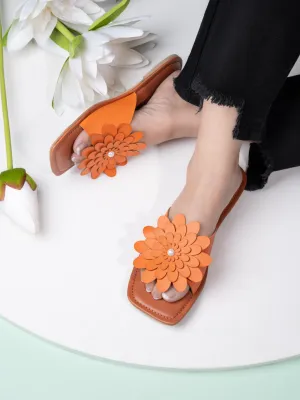 Hydes N Hues Women Orange Flats Sandal