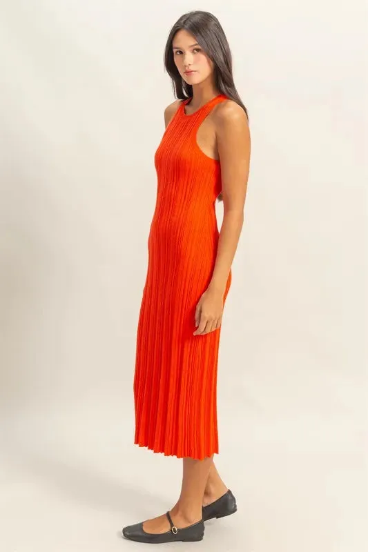 HYFVE Round Neck Bodycon Ribbed Knit Dress