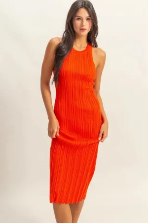 HYFVE Round Neck Bodycon Ribbed Knit Dress