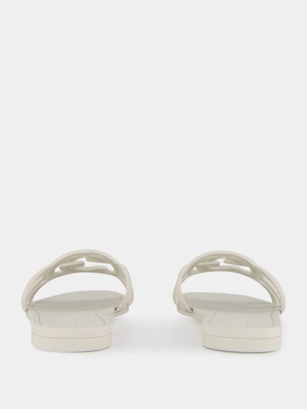 Interlocking G White Slide Sandal