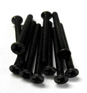KM218 M2 x 18mm 2 x 18 Black Cross Flat Head Countersunk Screw 10 Metric Thread