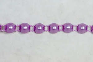 Lavender Fused Pearl String Half Beads 6mm 36 Yards