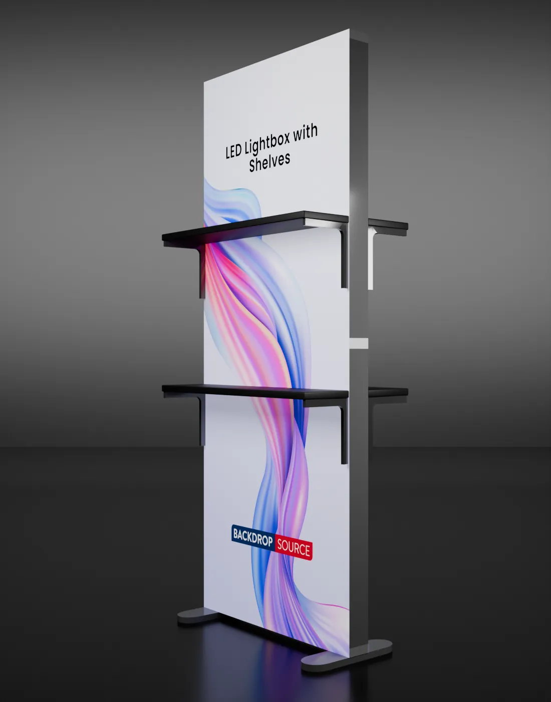 LED light box with Shelves