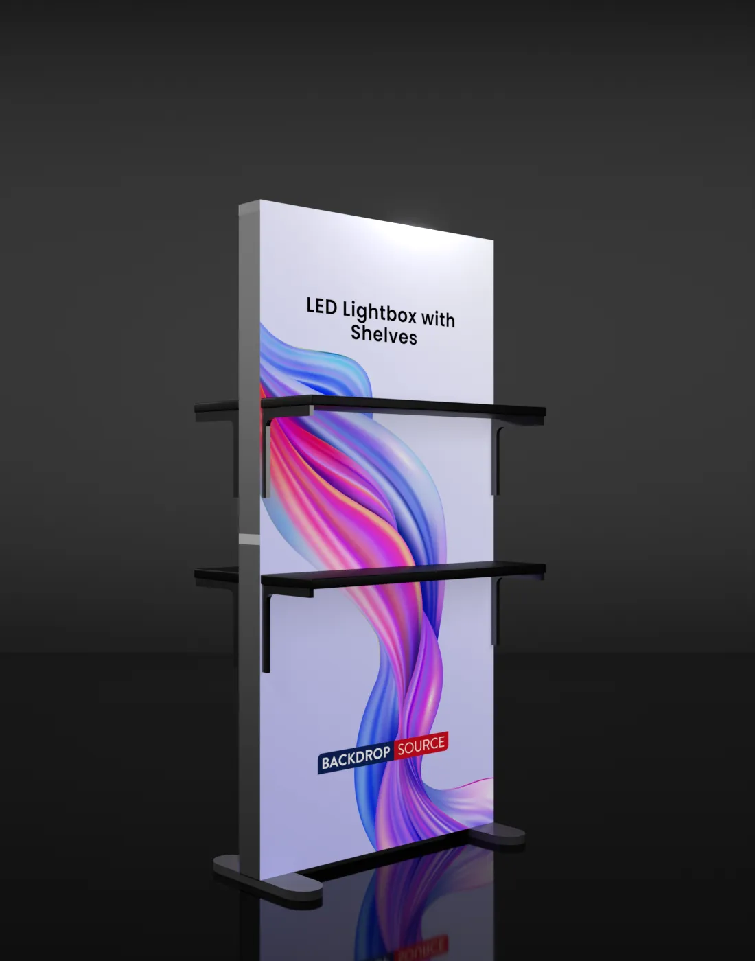 LED light box with Shelves