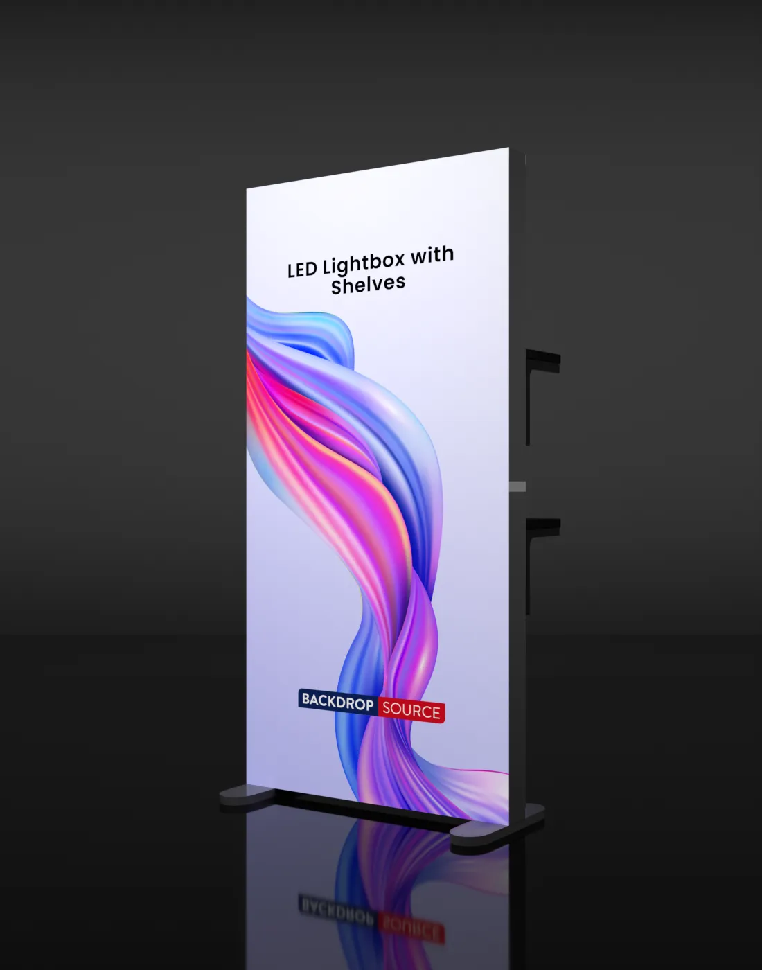 LED light box with Shelves