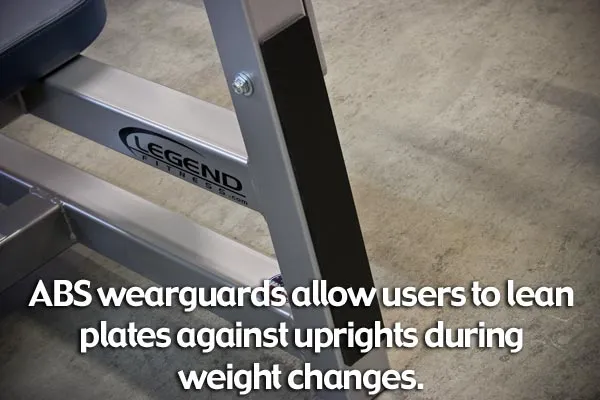 LEGEND FITNESS OLYMPIC FLAT BENCH W/ PLATE STORAGE 3150