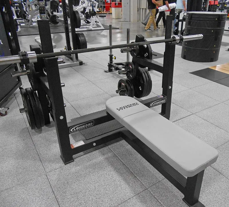 LEGEND FITNESS OLYMPIC FLAT BENCH W/ PLATE STORAGE 3150