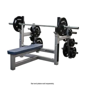 LEGEND FITNESS OLYMPIC FLAT BENCH W/ PLATE STORAGE 3150