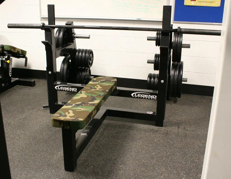 LEGEND FITNESS OLYMPIC FLAT BENCH W/ PLATE STORAGE 3150