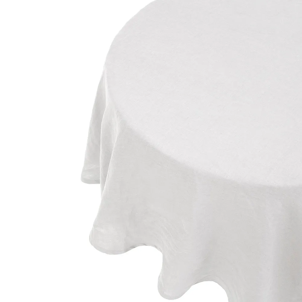 Linen Round Tablecloth - Charcoal
