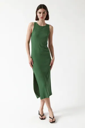 lula halter dress in green