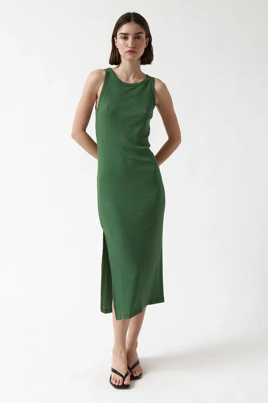 lula halter dress in green